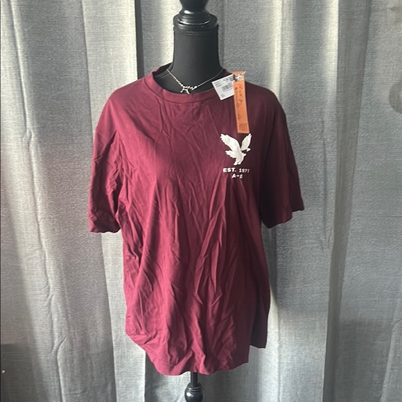 American Eagle Outfitters Red Short Sleeve Tee - Picture 1 of 5